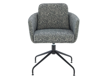 TADAO - Swivel with 4-spoke base fabric chair with armrests by Ligne Roset - view 2